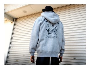 OGSW-282：OG CLASSIX OLD SKULL 10oz ZIP HOOD (裏起毛ジップフード)